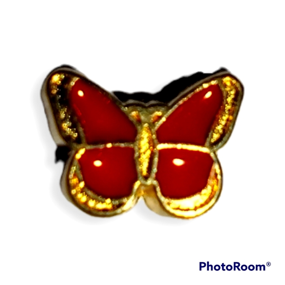 Red Butterfly Floating Charm - Picture 1 of 1